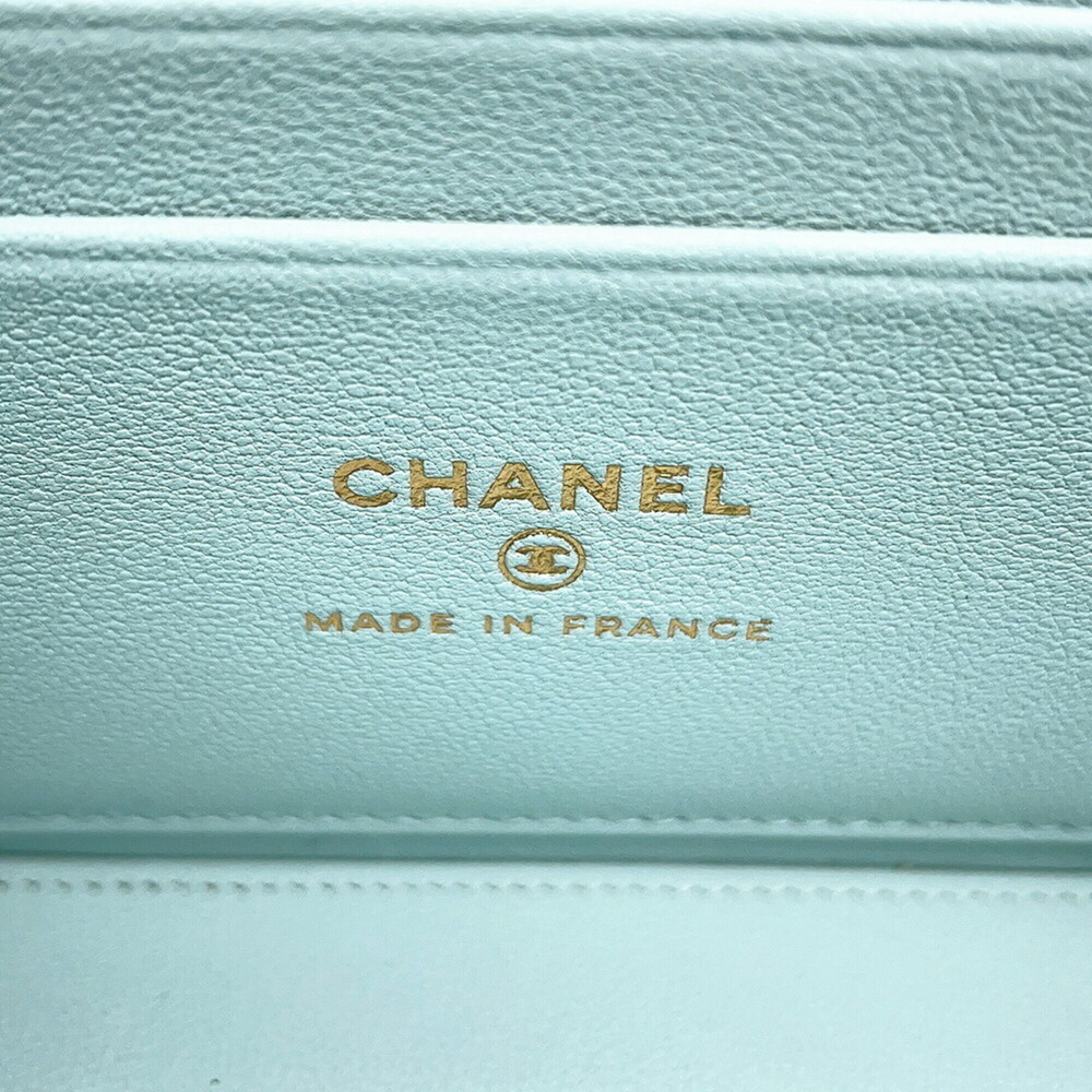 Chanel Chain Shoulder Bag Matelassé Coco Mark Vanity Case Lambskin AP2199 CHA... - Picture 10 of 11